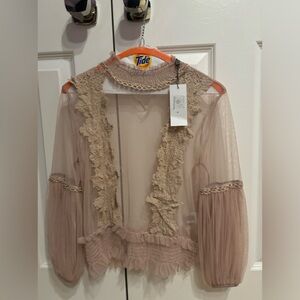 Nude Lace See thru top